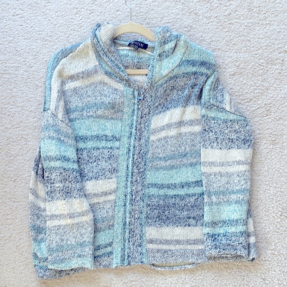 Like new-blue sister full zip jacket sweater